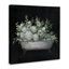 Art floral sur toile noire par Nan