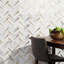 Carreau de mosaïque murale en marbre poli et laiton poli 13,3 po x 10,82 po Love Lane (chaque pièce)-61091929