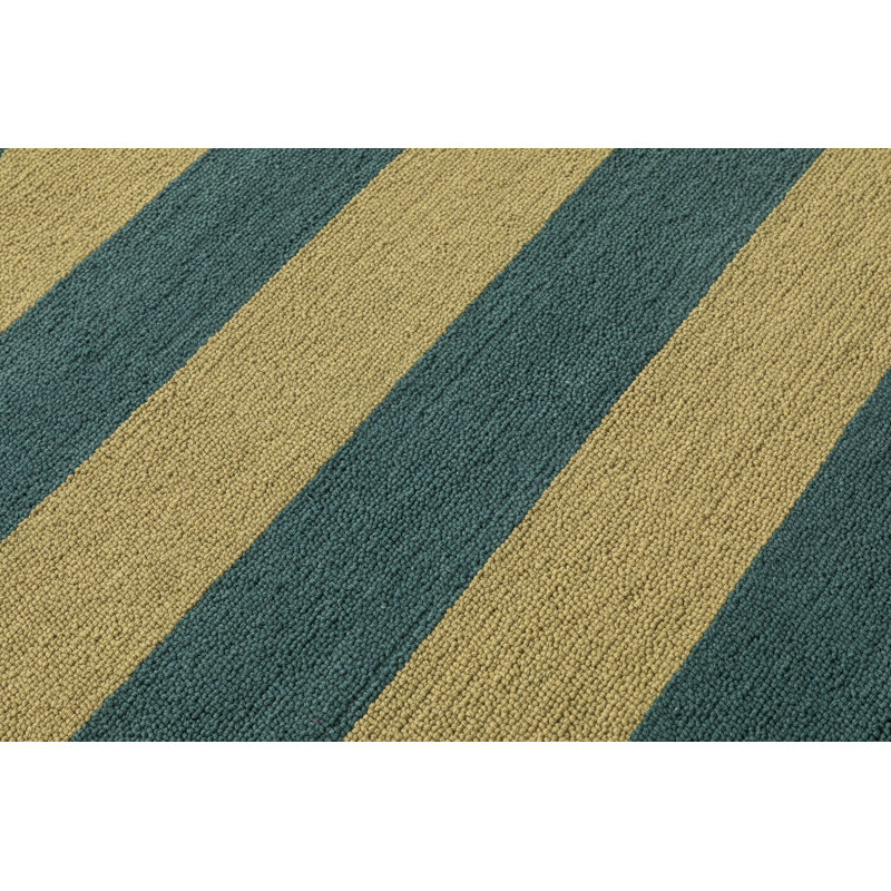 Tapis d'intérieur en laine touffeté à la main à deux tons Retro Remix, Vert Livine, 8 pi 9 po x 11 pi 9 po