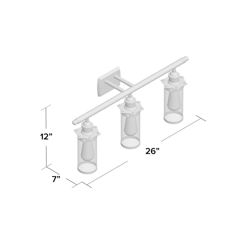 Éclairage pour salle de bain 3 lumières Calixta, Noir mat, Noir mat, DEL