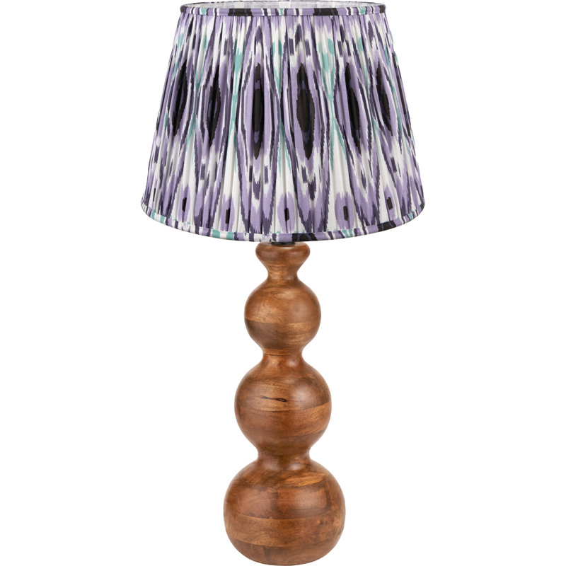 Biatriz Wood Table Lamp, Purple