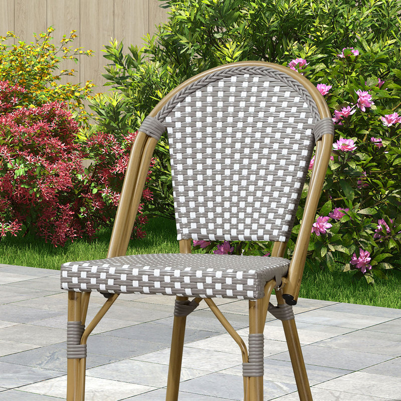 Chaise de terrasse empilable Dramford, gris