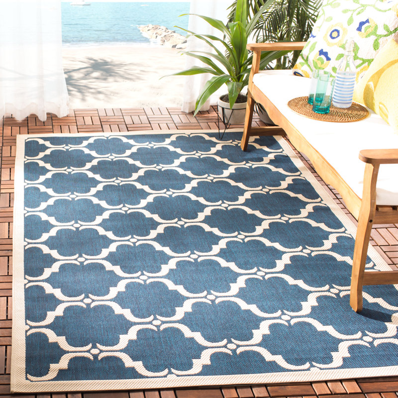 Herefordshire Performance Geometric Indoor/Outdoor Area Rug, Rectangle 9' x 12'