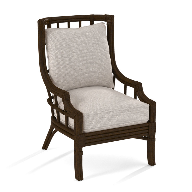 Fauteuil large 28,5 po Seville, Performance texturée blanche; 0865-91, Café