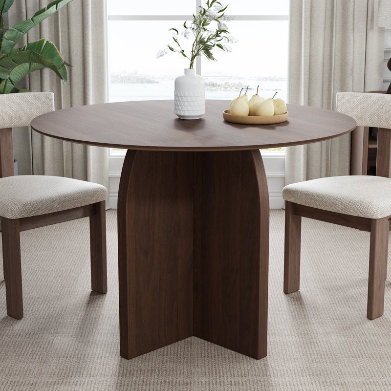 Table de salle à manger Roud, Noyer, H 30 po x L 42 po x l 42 po