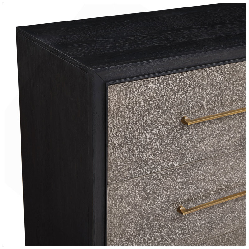 Commode en bois brossé 6 pièces