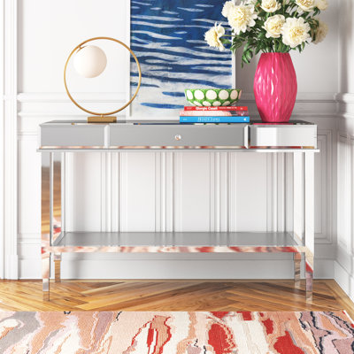 Noelle 47.5'' Glass Top Console Table