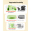 Button Maker Machine, 2-in-1, Plastic Pin Maker with 200 pcs Button Parts, Circle Cutter and Magic Book, Reinforced Ergonomic Handle, for DIY Badges, Personalized Pins, Green