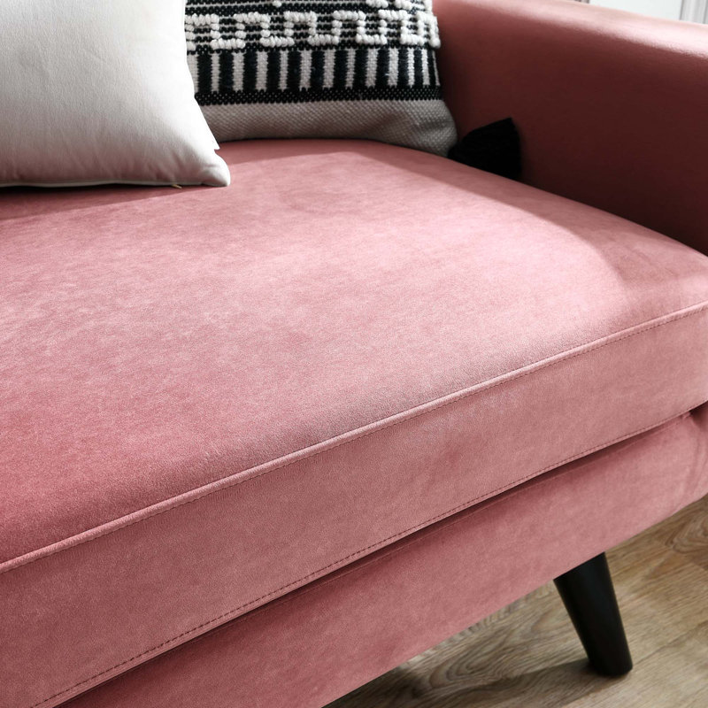 Modway Engage Performance Velvet Loveseat, Dusty Rose Velvet