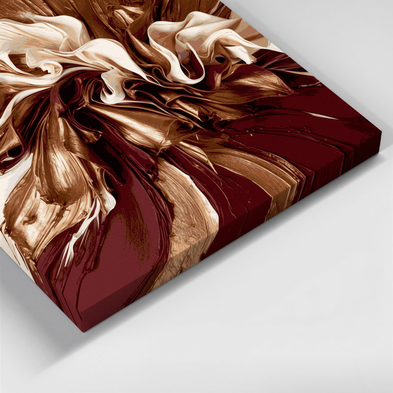 «Lyrical Abstraction 8», art mural sur toile brune, H 12 po x l 12 po