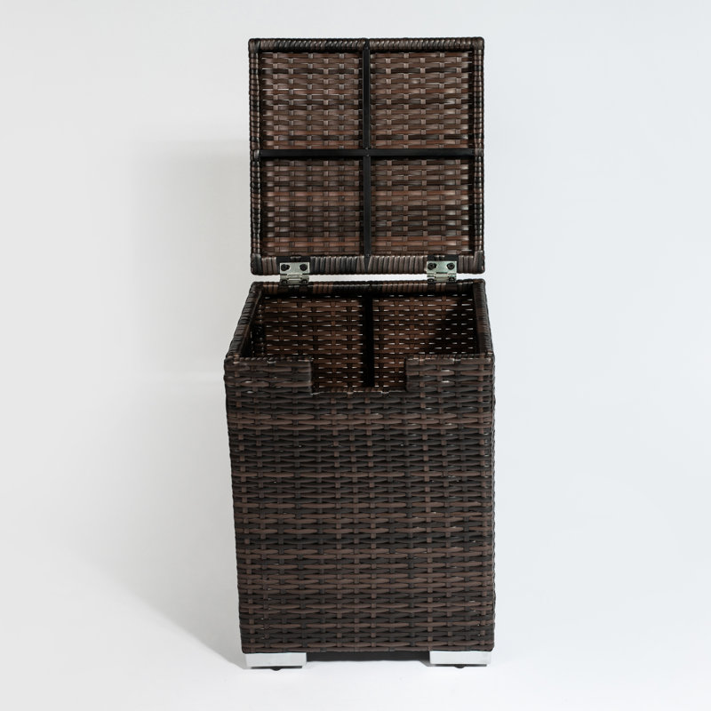 Table de foyer d'extérieur au propane 50000 avec un design carré de 32 pouces, un brûleur en acier inoxydable, un allumeur à impulsion électronique, un couvercle de réservoir séparé et une fonction réglable de flamme pour une utilisation extérieure au gaz, sur table, brun foncé