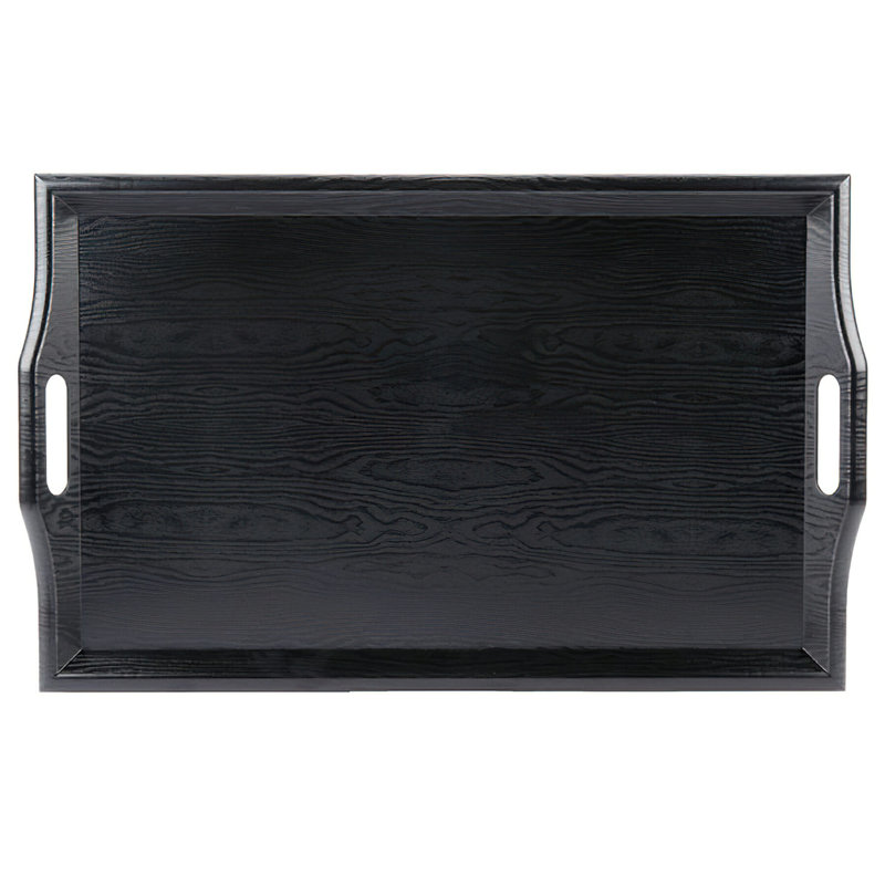 Ottoman Trays Plastic Tray, 16" W x 25" D, Black