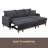 84.25" Woven Reversible Sleeper Sectional Sofa With Storage Chaise