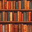 Murale bibliothèque antique avec papier peint antique-554503929