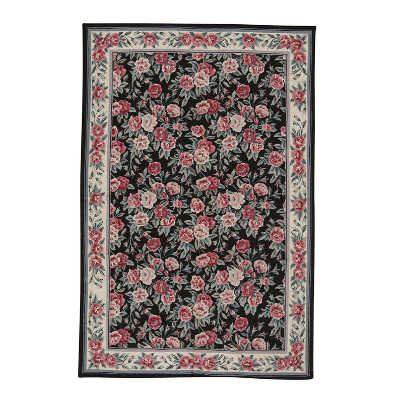 Handmade Wool Floral Area Rug