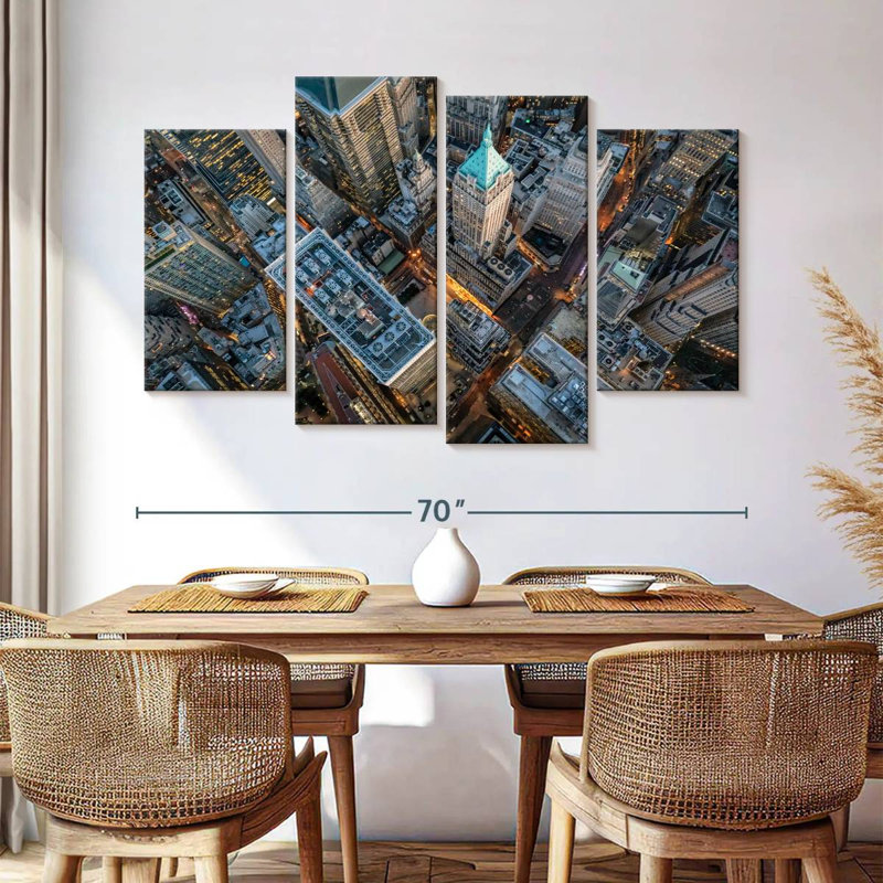 Lynelle New York vue d'en haut, H 42 po x l 68 po
