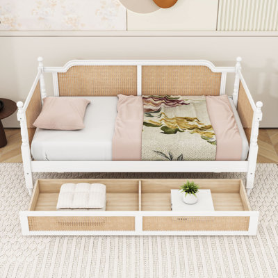Wood Platform Bed with Large Storage Drawer by Bay Isle Home