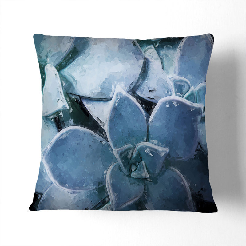 Floral Square Throw Cushion, 55cm H x 55cm W x 20cm D