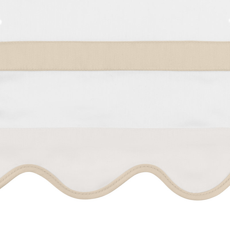 Portofino Standard Cotton Duvet Cover, White/Oyster/Sable, Full Duvet Cover
