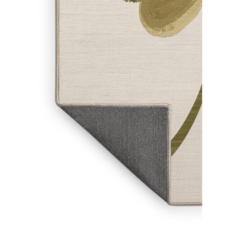 Soft Plush Fanelli St Patties Modern & Contemporary Abstract Area Rug in Beige – Beige Binding, 6x9