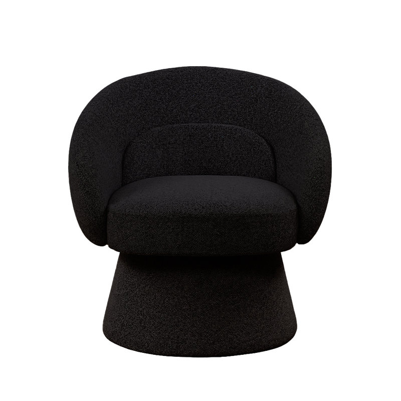 Fauteuil d'appoint Boucle, Noir, noir, noir, noir