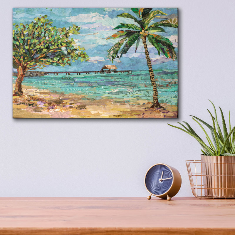 «Tobago Memory» par St. Hilaire Elizabeth, art mural en verre acrylique, H 12 po x l 16 po