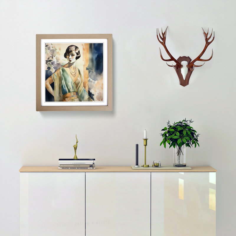 Single Picture Frame Print on Wood, Oak