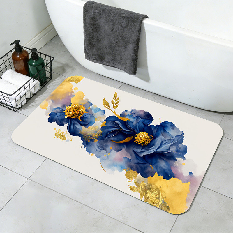 Tapis de salle de bain mince antidérapant lavable à la machine, Simple - L 32 po x l 20 po