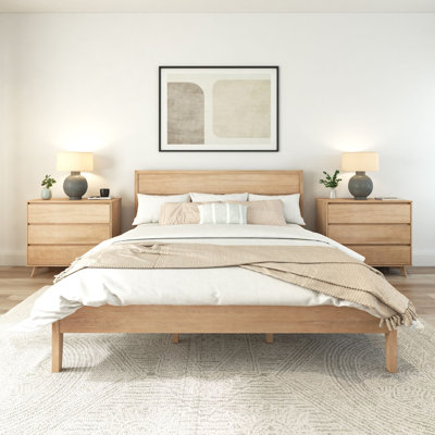Lauritzen Solid Wood Panel Bed