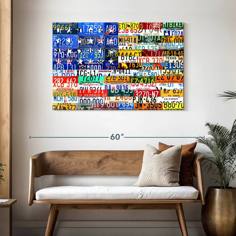 Borges Scrap Flag, 30" H x 45" W