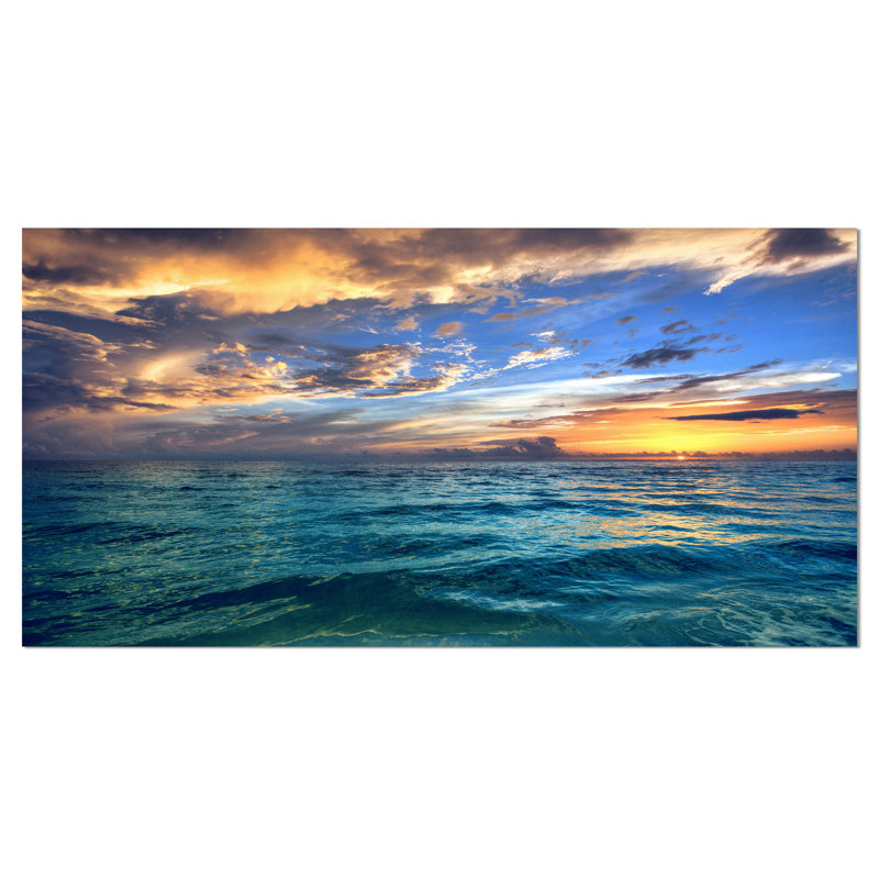 Exotic Tropical Sunset Beach Canvas Print, 20" x 12"