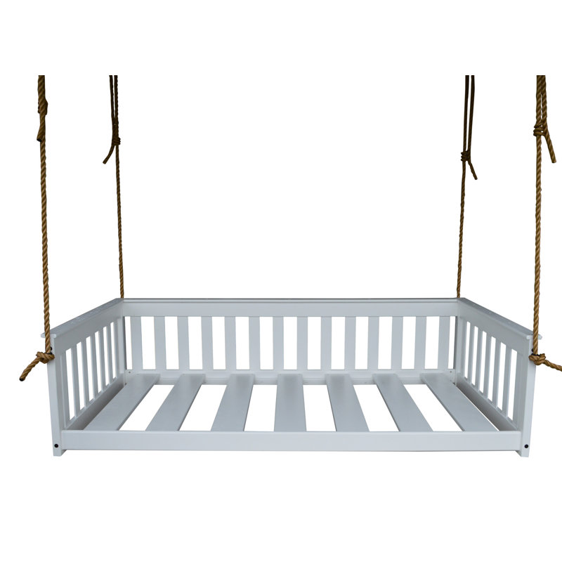 Lit de jour suspendu Carol Mission, Blanc, Simple
