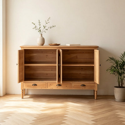 Retro Fir Solid Wood Sideboard