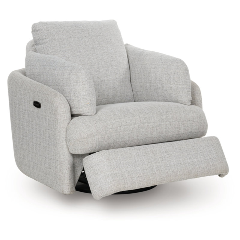 Alainmont Next-Gen Nuvella Swivel Power Recliner, Light Gray