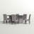 Millbury 6 - Person Wicker Patio Dining Set with Rectangular Table