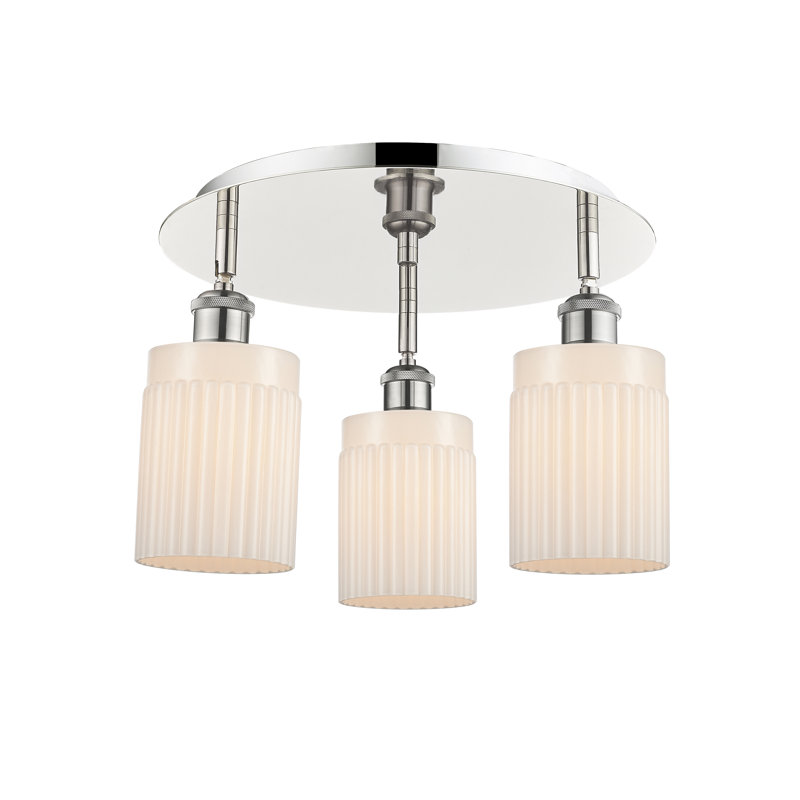 Plafonnier Bethy, Blanc mat, Nickel poli