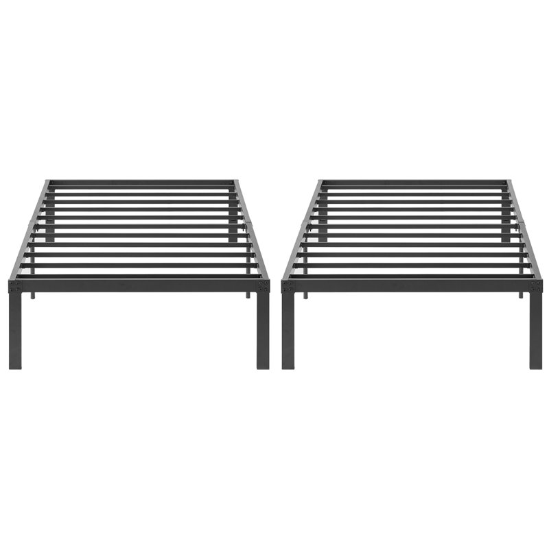 Ensemble de sommier plateforme simple en métal 2 pièces Rudchester, 14"