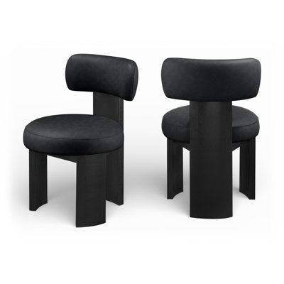 Chaise rembourrée en cuir végétalien Atelier