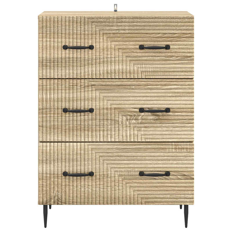 3 -Drawer Rectangle Accent Chest, Sonoma Oak