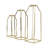 3 Piece Gold Stainless Steel Table Vase Set