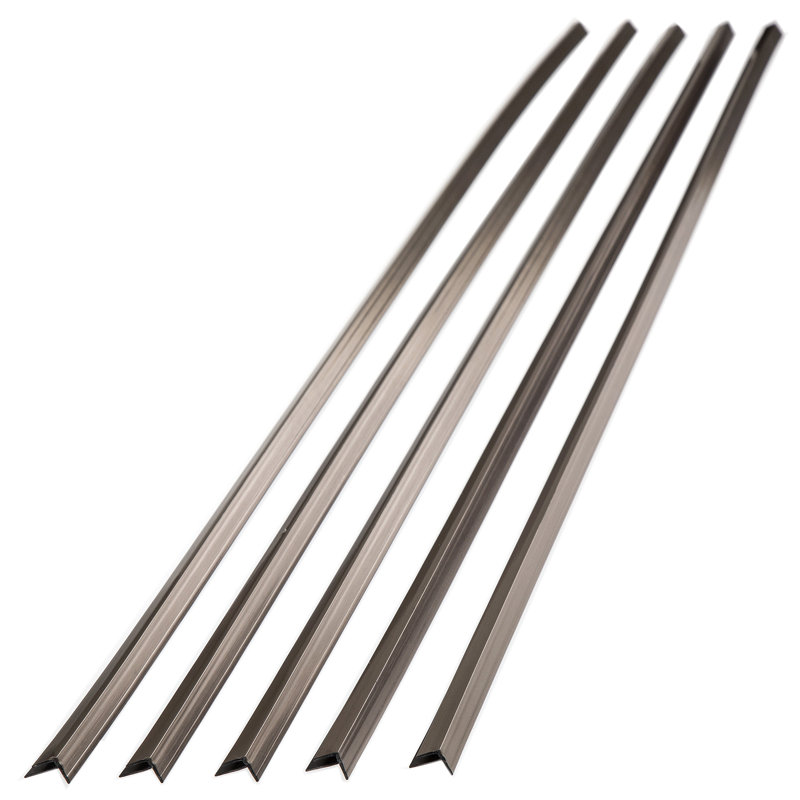 0.75'' L x 1'' W Corner Piece Tile Trim, Brushed Nickel