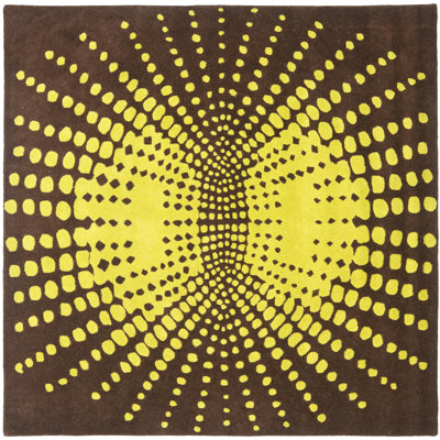 Amier Hand Tufted Wool And Viscose Polka Dots Rug