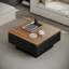Table basse à plateau relevable de 31 pouces avec rangement dissimulé, table de salon carrée moderne Mid-Century