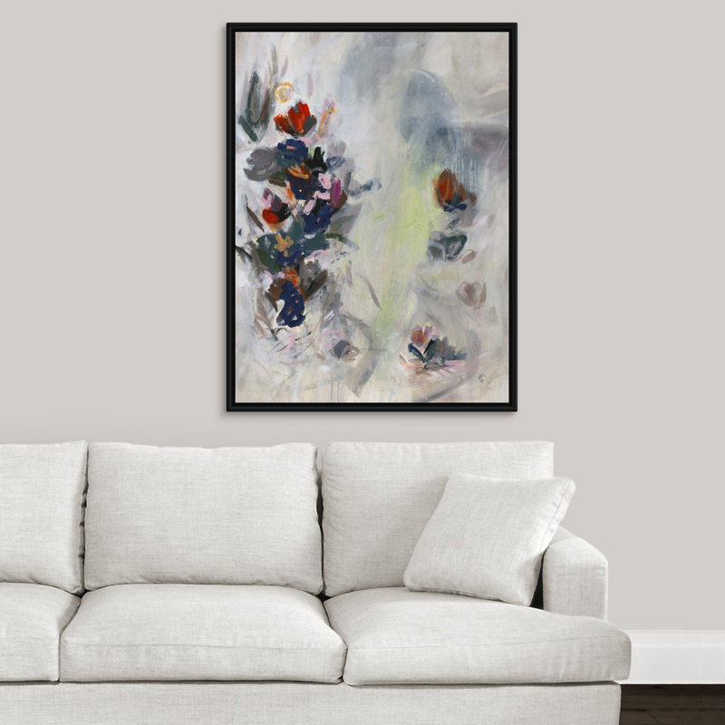 « fraîche clippers ii », peinture sur toile, H 41,7 po x l 31,7 po x p 1,75 po, Cadre flottant noir