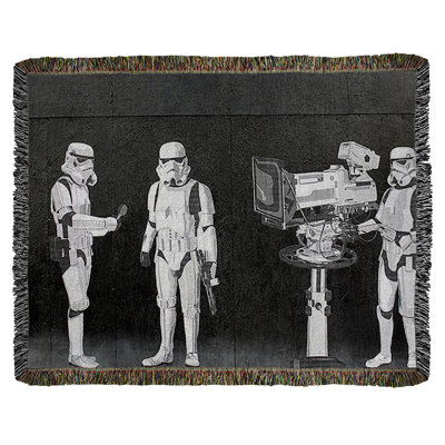 Banksy Graffiti Hand Woven Throw Blanket