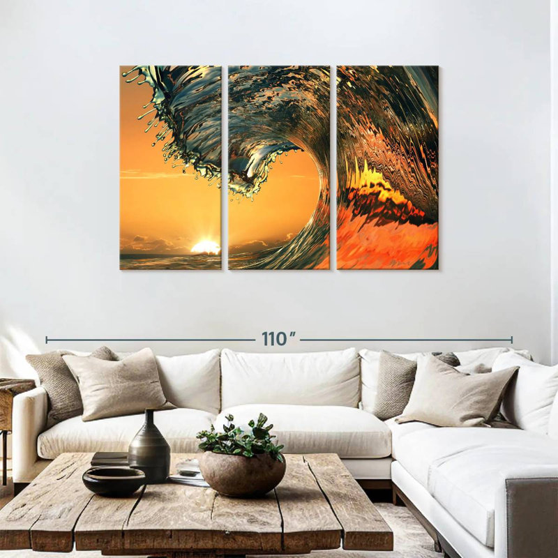 Grande vague tropicale Gillard, H 48 po x l 74 po