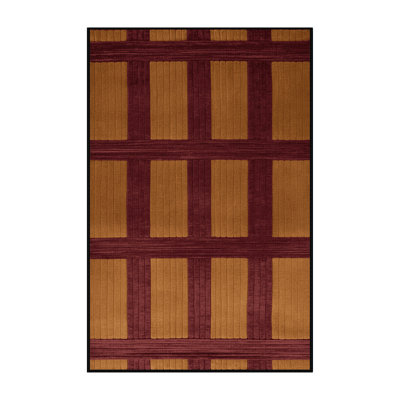 Machine Washable Trellis Red Area Rug