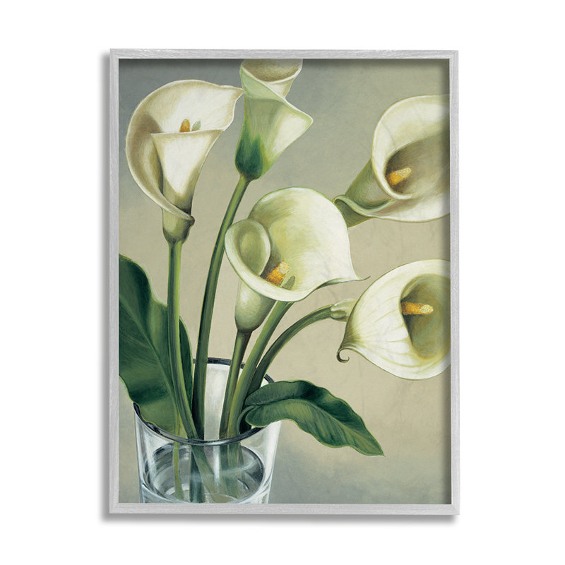 «Soft Soft Calla Lily Florals» par Eva Barberini, Estampe numérique Farmhouse, H 20 po x l 16 po x 1,5 po