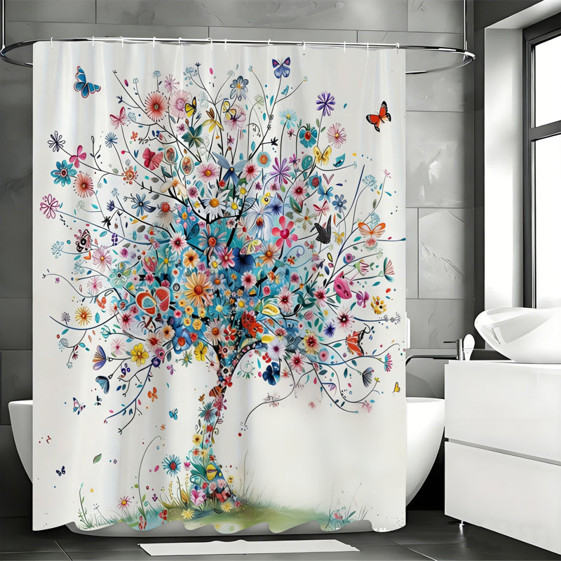 Rideaux de douche avec crochets inclus
