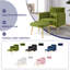Velvet Armchair with Footstool-476355750